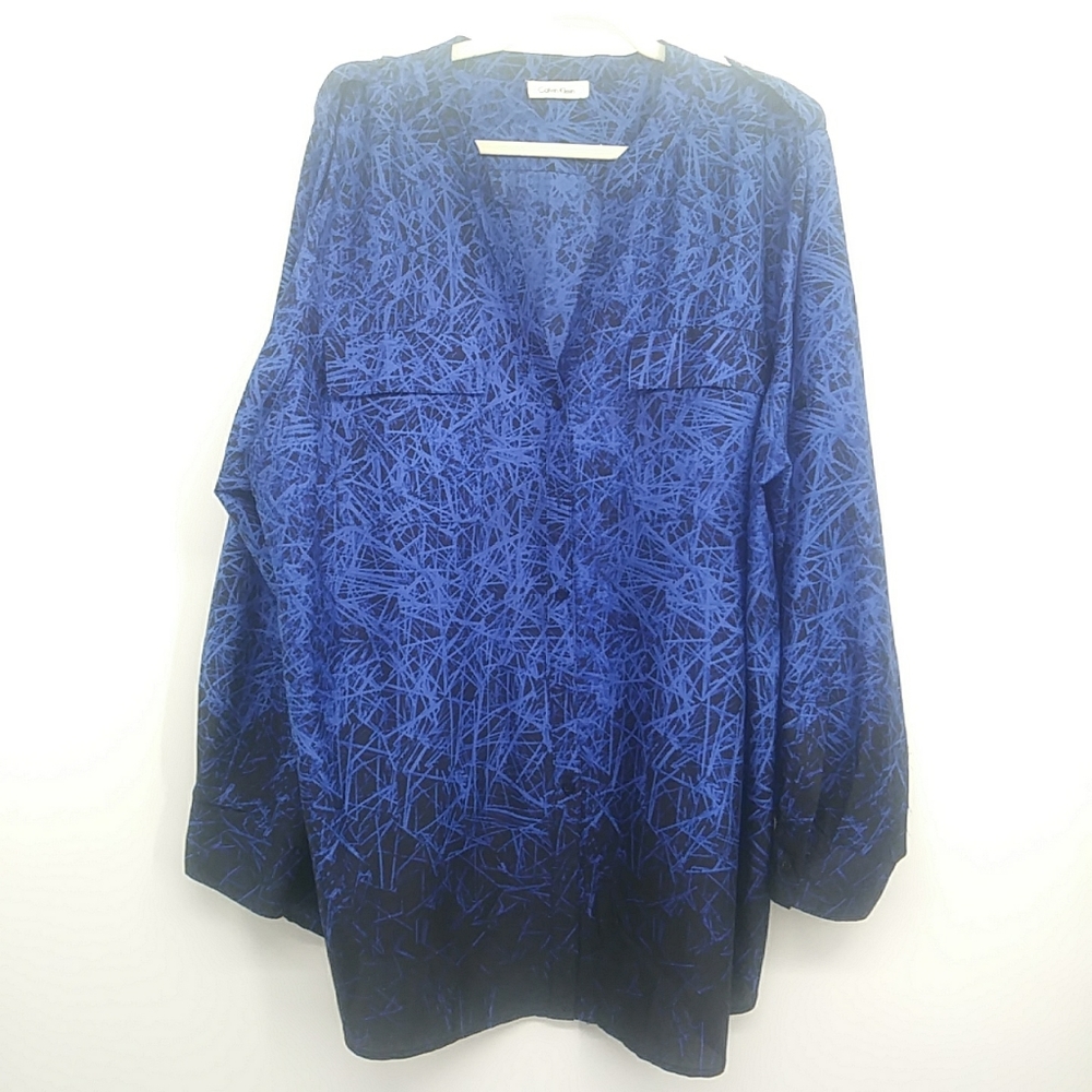 Calvin Klein Blue and Black Top